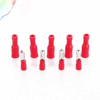 Davitu 50pcs Six Color Male Female Bullet Connector Crimp Terminals Wiring - (Color: White)