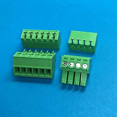 Davitu 10PCS YT2103 2EDG Pitch 3.81 mm Plug Terminal PCB Terminal Wiring plug+Straight Pin/Bent Pin Socket PCB Socket 2PIN-5PIN - (Color: 4P Bent)