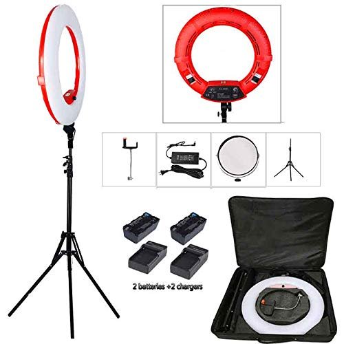 Yidoblo18 Dimmable Fluorescent Ring Light Kit: 96W 5500K Ring Light, Light Stand, Soft Tube, Filter and Bag for Photography YouTube Self Video Make-up (FS-480 KIT)