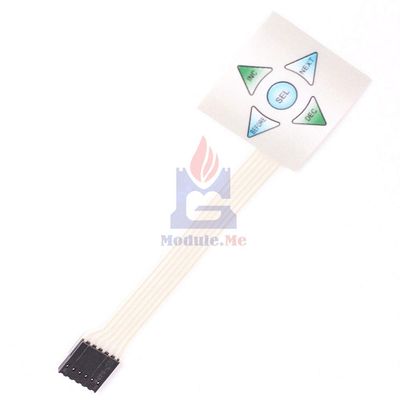 New 1x5 Matrix Array 5Key Membrane Switch Keypad Keyboard 15 Keys Control Panel Plate 4040mm for Aduino