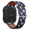 Compatible with Fitbit Versa, Versa 2, Versa Lite - Quick Release Leather Wristband Bracelet Replacement Accessory Band - Sun Moon Vintage view 1