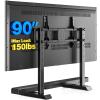 Rfiver Upgraded Universal Table Top TV Stand Steel TV Legs for 40 to 90 Inch Flat or Curved Screen TVs, Height Adjustable TV Stand Base, Center TV Mount Stand Hold Up to 150lbs, Max VESA 800 x 400mm view 1