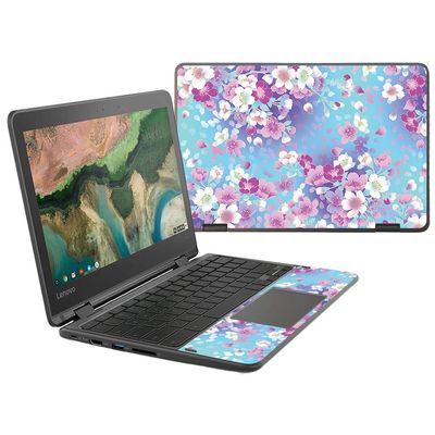 MightySkins Skin Compatible with Lenovo 300e Chromebook 11.6" (2018) - in Bloom | Protective, Durable, and Unique Vinyl Decal wrap Cover | Easy to Apply, Remove, and Change Styles | Made in The USA