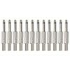 10pcs 6.35mm Male Mono Monaural Audio Cable Jack Connector Plug 1/4" Male Solder-on Audio Connectors 75x15mm Mayitr view 3