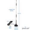 Proxicast 6.5~8 dBi 4G/LTE External Magnetic Loaded Coil Antenna Compatible with Cisco, Cradlepoint, Netgear, Pepwave, MoFi, Digi, Sierra & other Routers & Modems with SMA Connectors (ANT-124-SMA-2PK) view 2