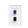 BUPLDET RJ11 RJ45 Wall Plate - Phone CAT6 Ethernet Wall Plate Female to Female - 1 6P4C CAT3 RJ11/RJ12 Jack + 1 Cat6 Ethernet Port - White view 3