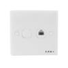 Aexit White Square Control electrical RJ45 8P8C Computer RJ11 4P4C Telephone Outlet Socket Wall Panel view 1