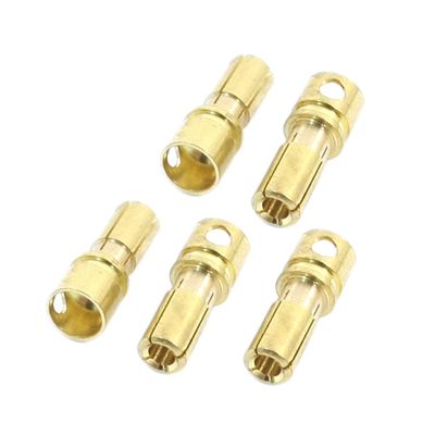 Aexit 5Pcs RC Electrical equipment Airplane Plane Aircraft 4mm Gold Tone Banana Female Connector Adapter