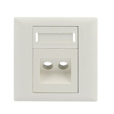 Aexit FC Fiber Transmission Optical Patch Cord Connector Mount 2 Sockets Wall Plate Panel