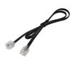 Aexit RJ11 6P2C Transmission Telephone Phone Line Extension Cord Cable 0.5M 1.6Ft Length Black view 1