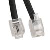 Aexit RJ11 6P2C Transmission Telephone Phone Line Extension Cord Cable 0.5M 1.6Ft Length Black view 2
