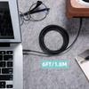 SLLEA 6ft Black Premium 3.5mm Audio Cable AUX-in Cord Lead Compatible with Sony HT-CT790 WiFi TV Soundbar Speaker view 3
