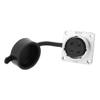 Aexit XA24 AC Distribution electrical 500V 25A 4 Terminals Female Aviation Connector Joint w Rubber Cover view 1