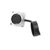 Aexit XA28 AC Distribution electrical 500V 25A 7 Terminals Female Aviation Connector Joint w Rubber Cover view 1