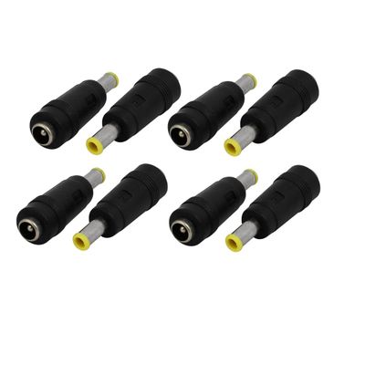 Aexit 5.5 X Distribution electrical 2.1mm Female to 2.5 x 0.7mm Male DC Power Cord Connector Adapter 8pcs