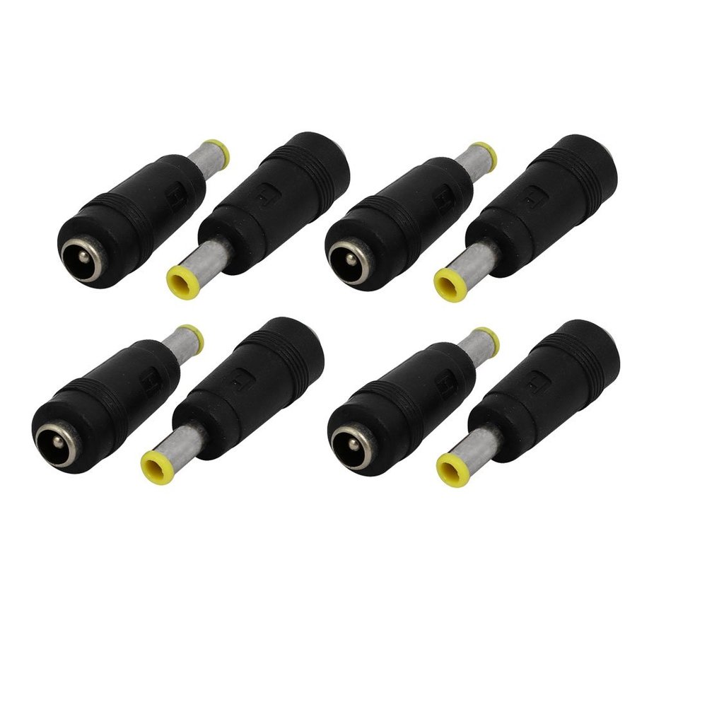 Aexit 5.5 X Distribution electrical 2.1mm Female to 2.5 x 0.7mm Male DC Power Cord Connector Adapter 8pcs