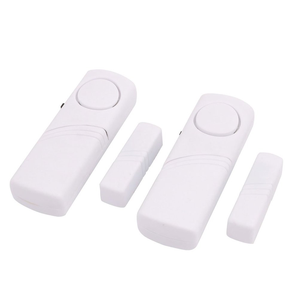 Aexit 2Pcs Door Electronic security Window Contact Magnetic Reed Switch Alarm Home Security System White