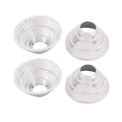Aexit 4pcs Plastic Lighting fixtures and controls COB LED Flashlight Light Lamp Reflector 70mmx23mmx36mm Step-shape