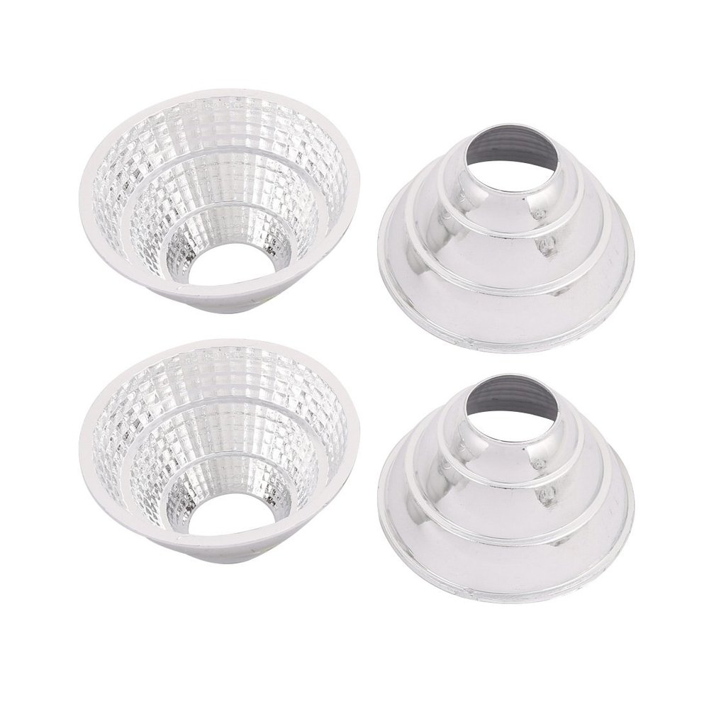 Aexit 4pcs Plastic Lighting fixtures and controls COB LED Flashlight Light Lamp Reflector 70mmx23mmx36mm Step-shape
