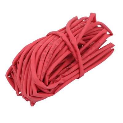 Aexit 10M Long Electrical equipment 3mm Inner Dia. Polyolefin Heat Shrinkable Tube Red for Wire Repairing