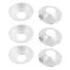 Aexit 6pcs Plastic Lighting fixtures and controls COB LED Light Lamp Reflector 50mmx20mmx13mm Step-shape Silver Tone view 1