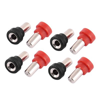 Aexit 8pcs 4mm Electrical equipment Red Black Banana Female Connector Audio Cord Coupler Adapter for RC Airplane Aircraft