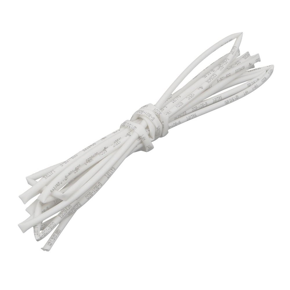 Aexit 6.6Ft Length Electrical equipment 1.5mm Inner Dia Polyolefin Insulated Heat Shrink Tube Wire Wrap White