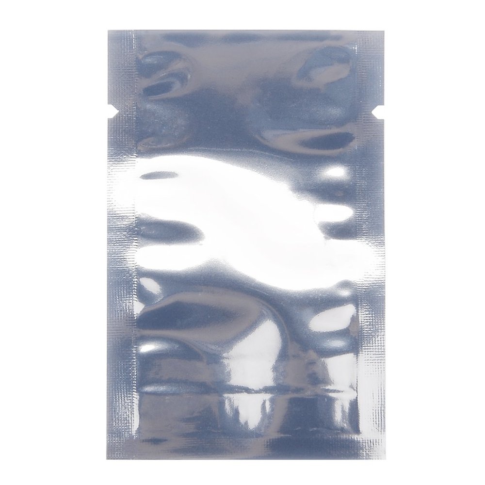 Aexit 200 Pcs Electrical equipment 2"x3.2" 50x80mm Flat Open Top Anti-Static Shielding Bag for HDD And Electronic Device