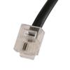 Aexit RJ11 6P2C Transmission Telephone Phone Line Extension Cord Cable White 1M Long view 2
