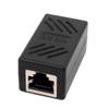 Aexit RJ45 8P8C Distribution electrical F/F Network Ethernet LAN Connector Adapter Coupler Extender Black view 1