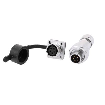 Aexit 1Set XA12 Distribution electrical AC180V 5A 5 Terminals Male/Female Aviation Connector w Rubber Cover