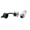Aexit 1Set XA12 Distribution electrical AC180V 5A 5 Terminals Male/Female Aviation Connector w Rubber Cover view 1