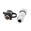 Aexit 1Set XA12 Distribution electrical AC180V 5A 5 Terminals Male/Female Aviation Connector w Rubber Cover view 2