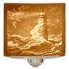 The Porcelain Garden Lighthouse Night Light, Porcelain Lithophane Guiding Light, Decorative Wall Plug in for Nursery, Bedroom, Kitchen, Bath, Hallway Nautical Accent Light view 1