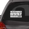 Custom Brother - Warning! Protected by Hobbits Car Laptop Wall Sticker s71 view 1