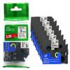 6/Pack LM Tapes - LMe-221 Premium 3/8" Black Print on White Label Compatible with Brother TZe221 Tape and Includes Tape Color/Size Guide. Replaces TZ-221 9mm 0.35 Laminated. view 1
