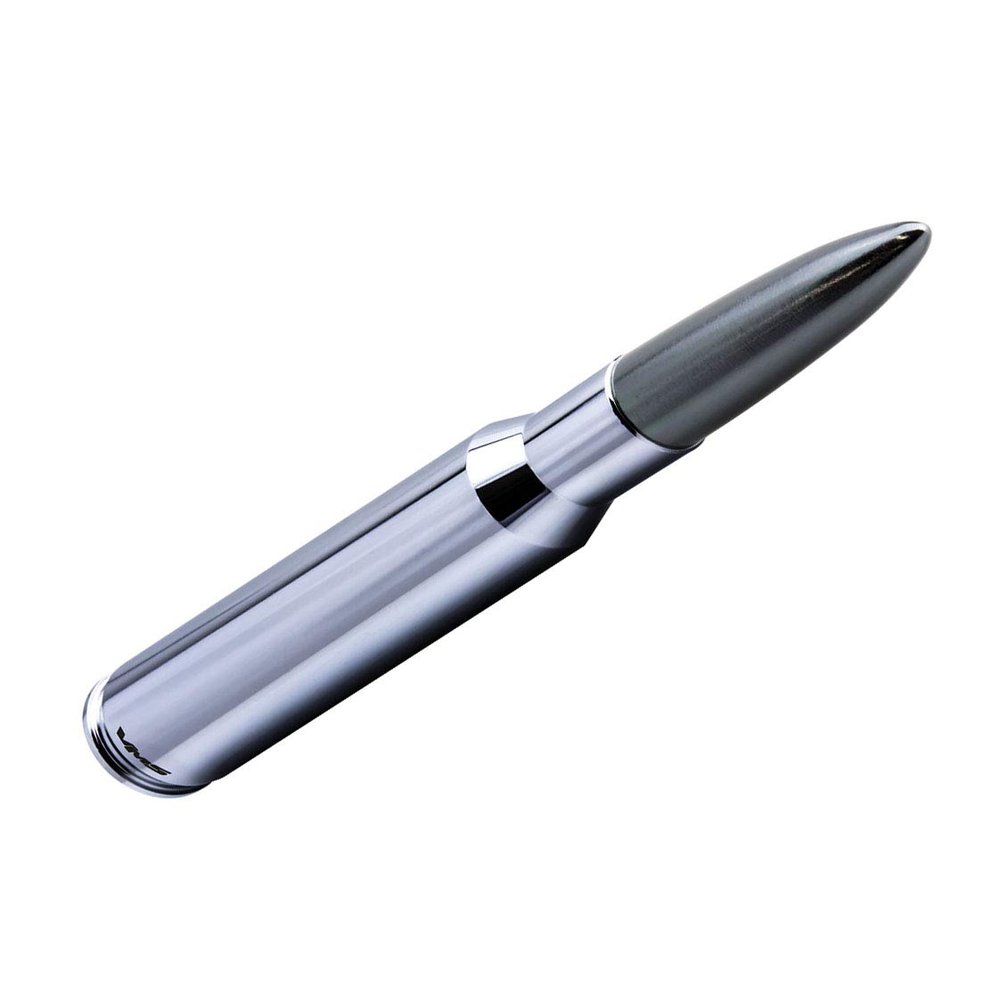 VMS RACING 50 Cal Caliber Chrome Gunmetal TIP Bullet Antenna in Heavy Gauge CNC Machined Billet Aluminum Short Compatible with Nissan Titan 03-19 2003-2019