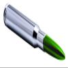 VMS Racing 50 Cal Caliber CHROME GREEN TIP BULLET ANTENNA in Heavy Gauge CNC Machined Billet Aluminum Short Compatible with GMC SIERRA 1500 2500 3500 07-19 view 2