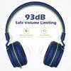 AILIHEN Kids Headphones, I35 On-Ear Headphones for School, Safe Volume 93dB, HD Mic Stereo Headphone for Kid Girls Boys, Foldable 3.5mm Wired for Chromebook, Laptop, Computer, Tablet (Blue Green) view 4