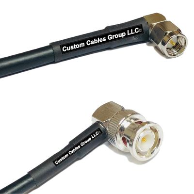 10 feet RFC195 KSR195 Silver Plated SMA Male Angle to BNC Male Angle RF Coaxial Cable