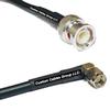 10 feet RFC195 KSR195 Silver Plated BNC Male to SMA Male Angle RF Coaxial Cable view 1