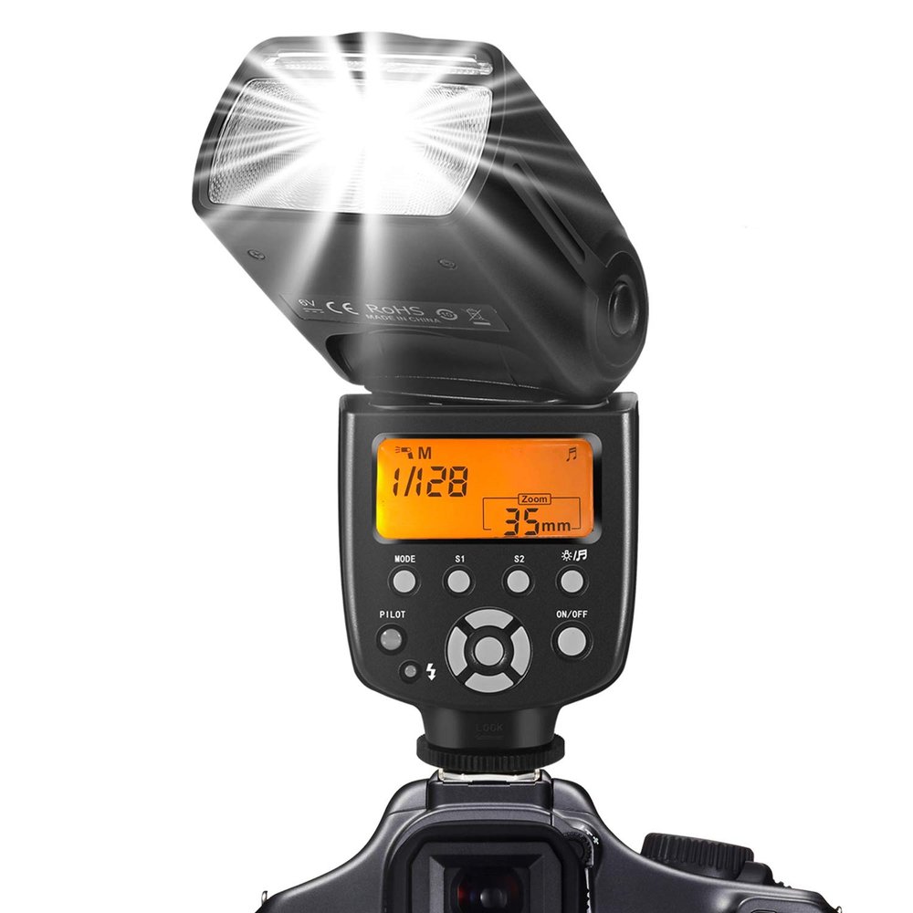 SRUIM Flash Speedlite, Camera Flash for Canon Nikon Panasonic Olympus Pentax and Other DSLR Flash