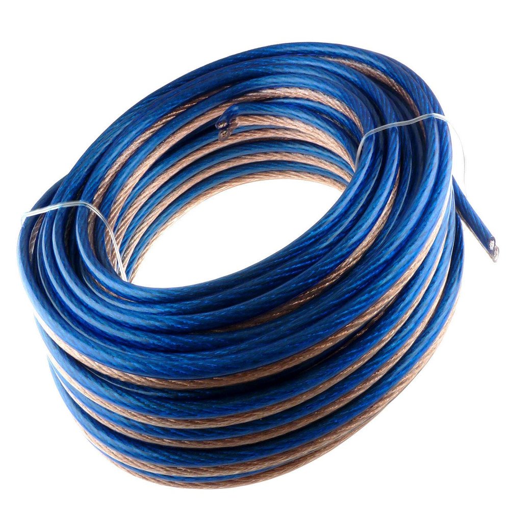 12 Gauge 50' FEET Speaker Wire Blue&Clear Home/CAR Fast Free USA Shipping 12AWG