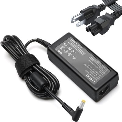 VH240A Power Cord for HP Monitor 25'' 27'' 23.8'' 21.5'' 31.5'' 20'' 19.5V Power Supply for HP Monitor 22cwa 23es 24f 25f 25vx 27 27f 27es 32f Power Supply, for Toshiba Satillite L855 P755 P855