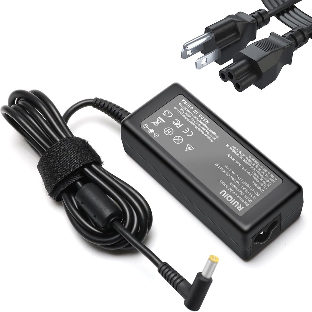 VH240A Power Cord for HP Monitor 25'' 27'' 23.8'' 21.5'' 31.5'' 20'' 19.5V Power Supply for HP Monitor 22cwa 23es 24f 25f 25vx 27 27f 27es 32f Power Supply, for Toshiba Satillite L855 P755 P855