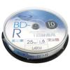 Lazos BD-R L-B10P 25GB 1-6x Speed Support, Single Recording, White Wide Printing Support, Set of 10, Spindle Case Included view 2