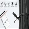 1000 Pcs Twist Ties for Bags 5" Cable Ties Bag Twist Ties for Cord Twist Bread Ties Reusable Black Plastic Coated Ties Heavy Duty Bread Ties Twist Wire Ties for Household and Office Use view 3