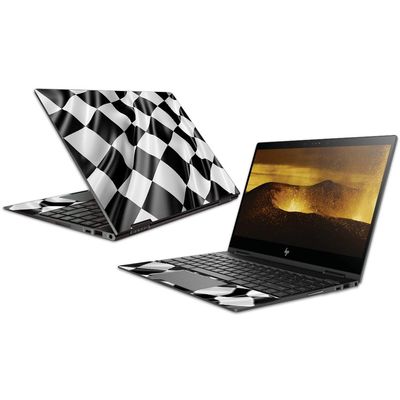 MightySkins Skin Compatible with HP Envy x360 Convertible 13" (2018) - Race Flag | Protective, Durable, and Unique Vinyl Decal wrap Cover | Easy to Apply, Remove, and Change Styles | Made in The USA
