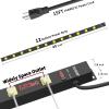 12 Outlet Industrial Power Strip with 15Ft Cord, 1875W Heavy Duty Metal Power Strip with Wide-Spaced Outlets & Overload Protection, ETL Listed for Garage, Workshop, Office, Home view 2