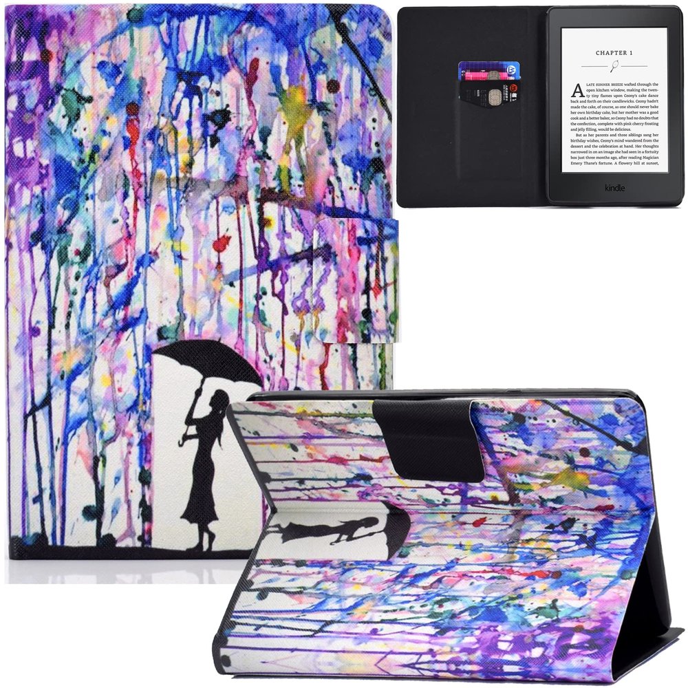 Artyond Case For 6" Kindle Paperwhite (10th Generation, 2018 Released), Thinnest Lightweight PU Leather Cover with Smart Auto Sleep/Wake Case for Amazon Kindle Paperwhite 2018 E-Reader, Girl